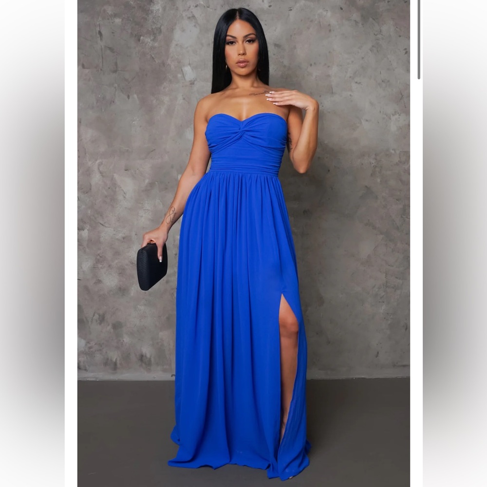 Royal maxi dress
